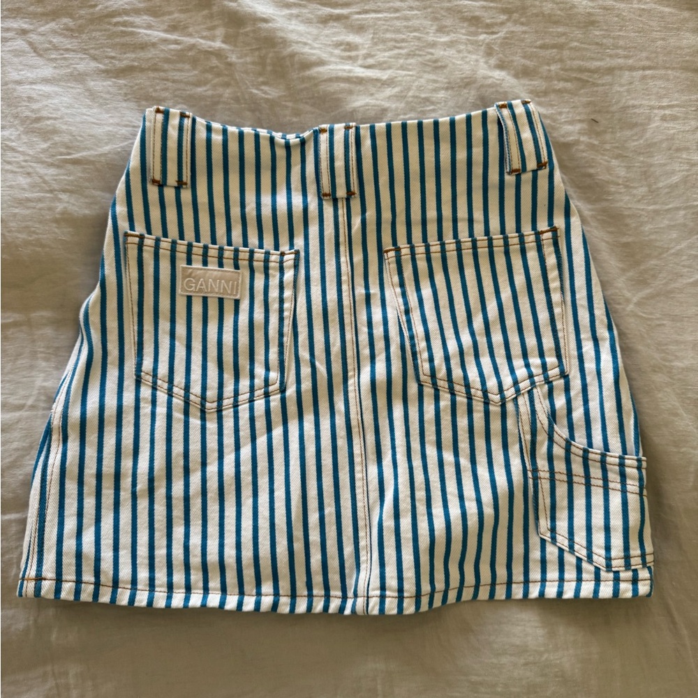 Ganni stripped blue skirt, size 38